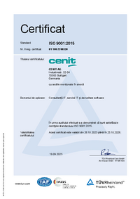 Certificat TÜV Rheinland - română